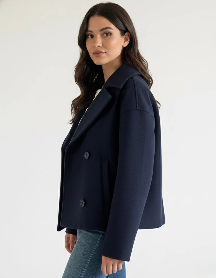 Blend Double-Breasted Trench Coat