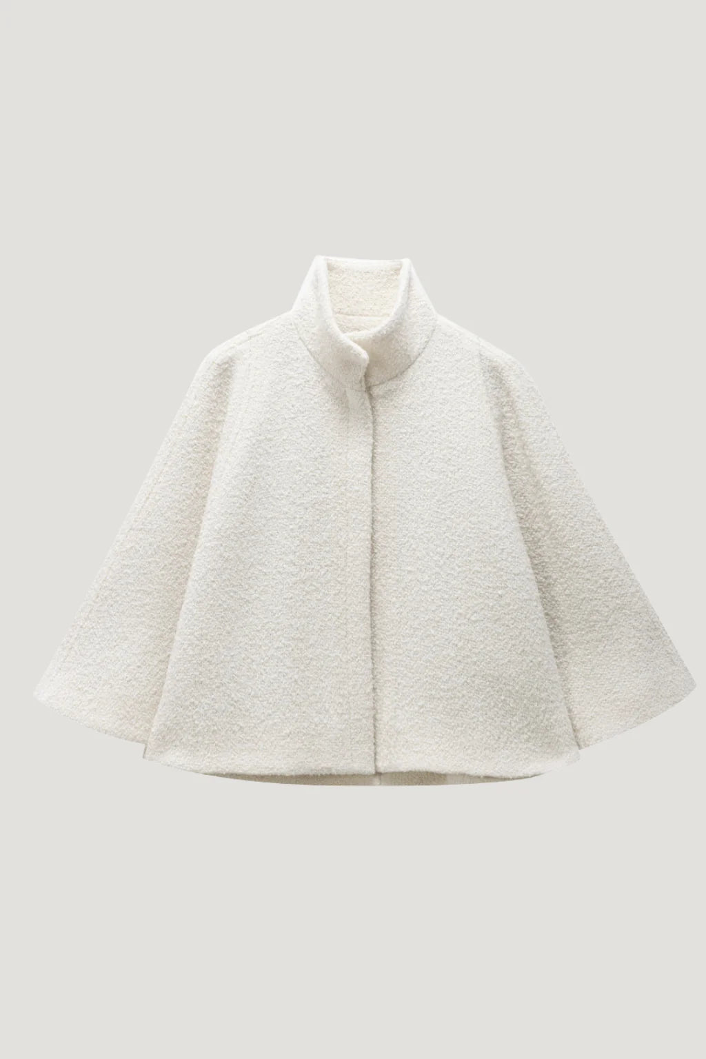 Textured Wool Cape Jacket