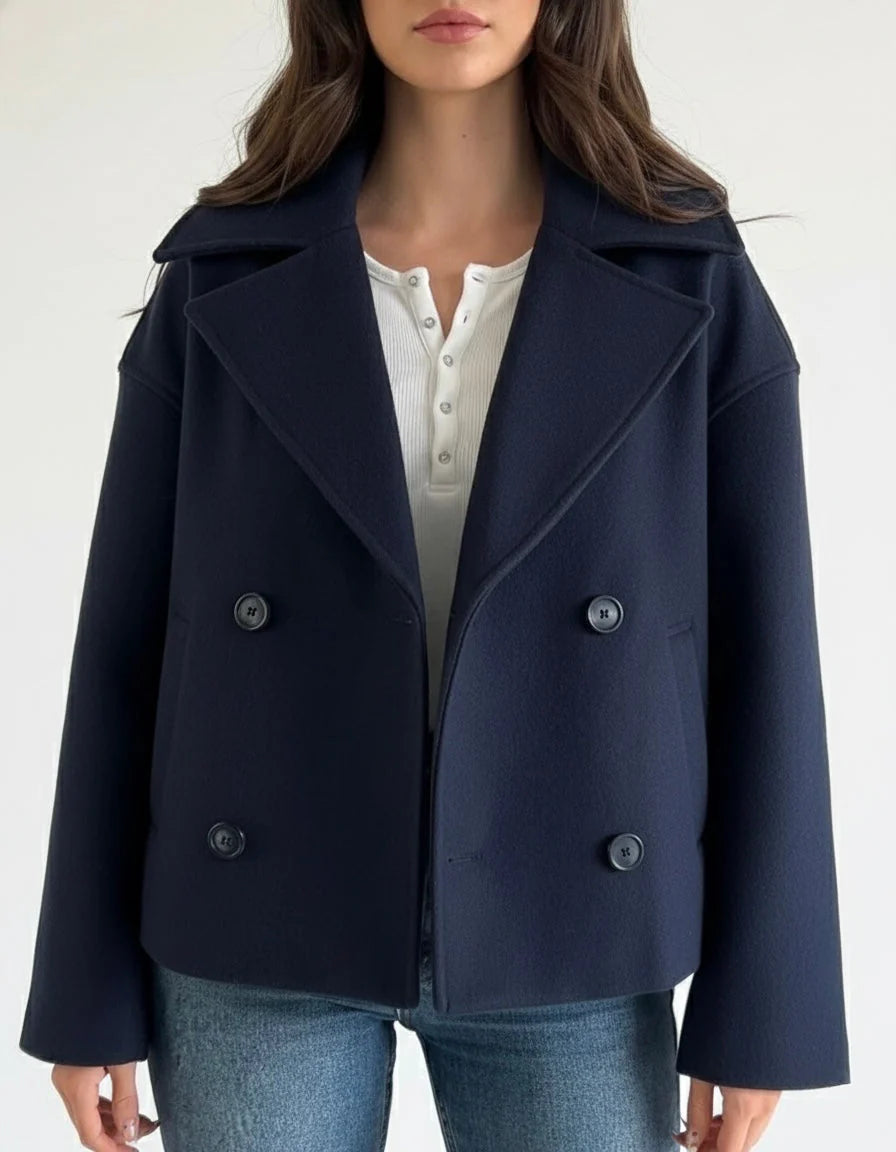 Blend Double-Breasted Trench Coat
