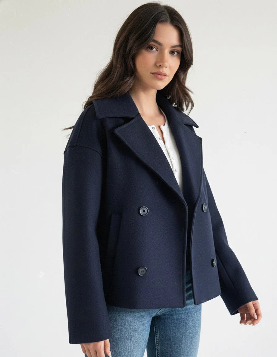 Blend Double-Breasted Trench Coat